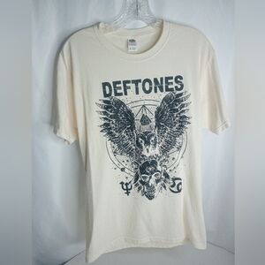 *Deftones Cream Color T-shirt Size M